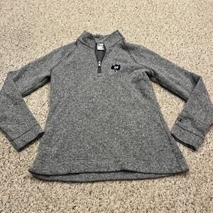 Champion Notre Dame Fleece Quarter Zip Pullover Sweatshirt Sz M Gray Casual